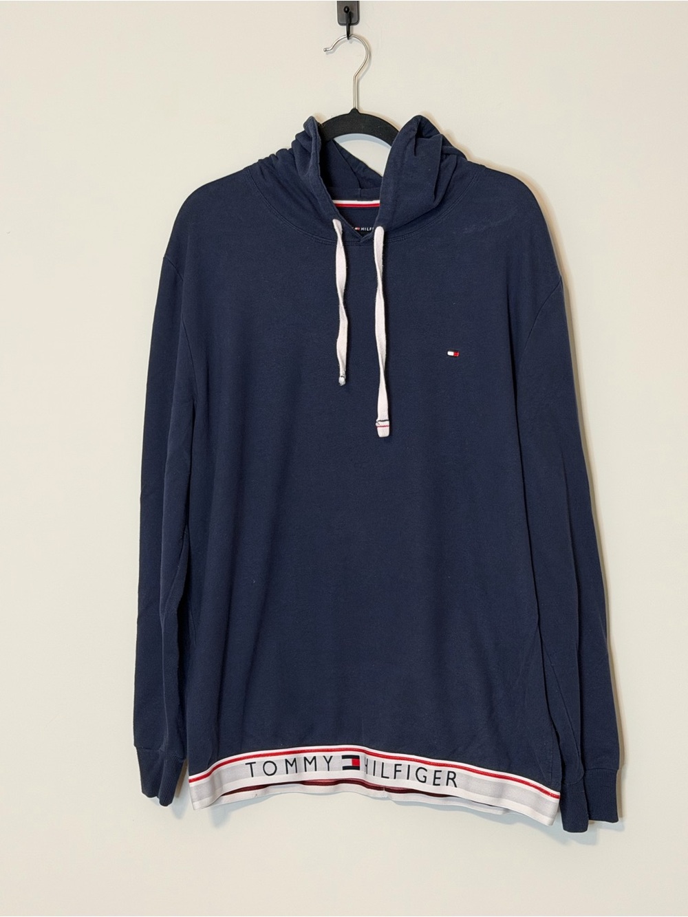 Tommy Hilfiger Sleepwear Logo Hem Hoodie Navy Blue Men’s XL